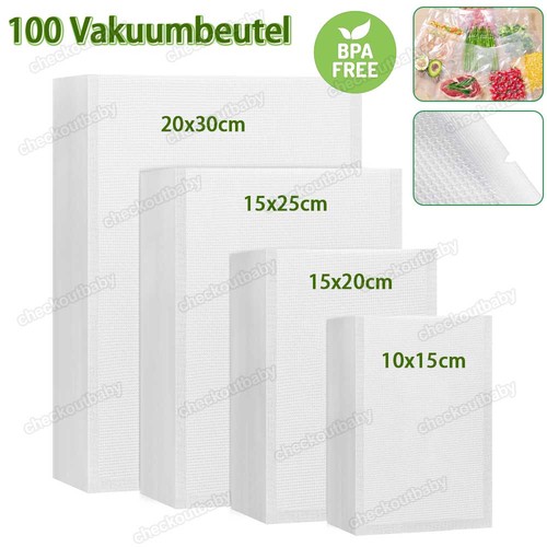 100x vakuumbeutel lebensmittel - 100x,